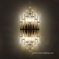 Crystal Wall Lamp Triangular strip glass crystal gold wall lamp Factory